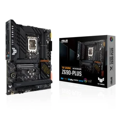 Image de ASUS TUF gaming Z690 PLUS Carte mère Intel LGA 1700 ATX (15 DrMOS, PCIe 5.0, DDR5, 4 x M.2, 2.5 Gb LAN, USB 3.2 Gen 2x2 Type C, Thunderbolt 4)
