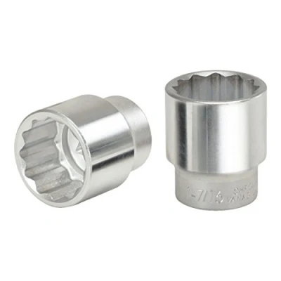 Image de KS Tools 911.3455 Douille 12 pans 3/4&quot; 1,11/16&#039;&#039; Version courte Chrome Vanadium Finition chromée satinée