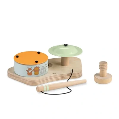 Image de hauck Tambour Bebe pour Plateau de Jeu Play Tray Chaise Alpha+, Beta+ et Arketa, Jouet en Bois à Partir 10 Mois, Coordination Œil main, Motricité, Animaux