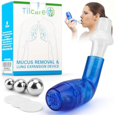 Image de Appareil de Nettoyage du Mucus et d&#039;Expansion Pulmonaire par Tilcare pour une Meilleure Forme un Meilleur Sommeil Traitement Parfait la BPCO, l&#039;Asthme, Bronchite Mucoviscidose