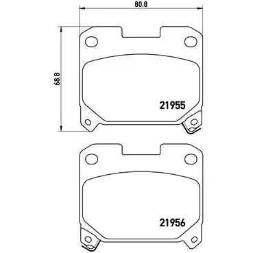 Image de BREMBO P 83 091 Jeu de plaquettes frein avec indicateur d&#039;usure sans accessoires TOYOTA: Celica VI Coupe, Supra IV