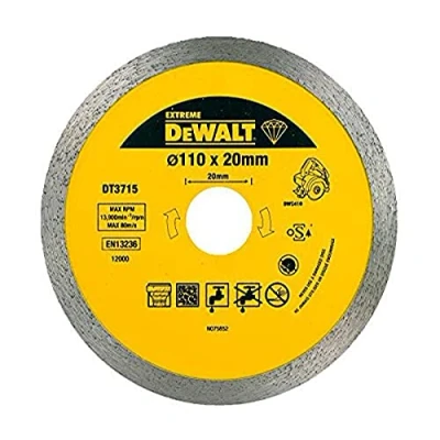Image de DEWALT Disque pour Scie à Carrelage Portative DWC410 Sec ou l&#039;Eau 110x20mm DT3715 QZ