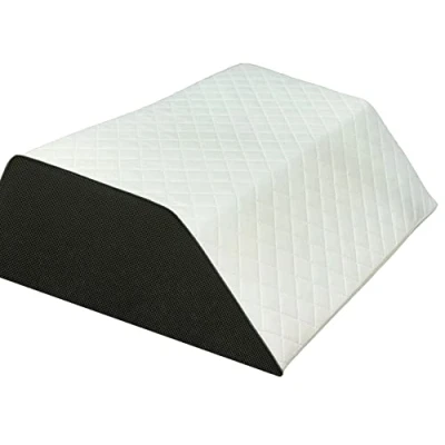 Image de Bluemoon Bedding Coussin de surélévation des jambes pour dormir après une chirurgie, aux hanches et au bas du dos, comprend housse amovible (noir blanc)