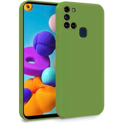 Image de MyGadget Coque pour Samsung Galaxy A21s Case Silicone Souple &amp; Soft Doublure Microfibre Cover TPU Protection Extra Fine Légère Vert 4252010269120