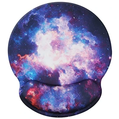 Image de Hosimoln Tapis de Repose Poignet,Tapis Souris Ergonomique avec Mousse à mémoire Forme,Tapis Support Poignet en Caoutchouc antidérapant pour Les Jeux Travail 25x23 Galaxy034