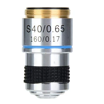 Image de 40X 185 Objectif Achromatique Durable160 / 0,17, Optique pour Microscope Biologique avec Image Claire