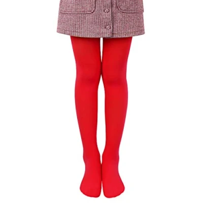 Image de L&amp;K II collants enfants de ballet filles danse avec pied 80 DEN opaque microfibre coloré 27251 rot 146/152