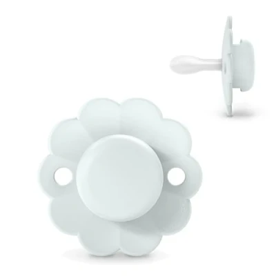Image de Suavinex, Sucette Bébé 0/6 Mois, Ronde avec Tétine Symétrique SX Pro en Silicone, Réversible, Plate et Flexible, Respecte le Développement Buccodentaire, Nouveau né, Wonder Blue
