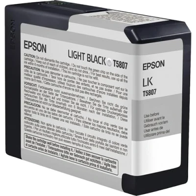 Image de Epson T5807 Cartouche d&#039;encre d&#039;origine 1 x noir clair Amazon Dash Replenishment est prêt, Taille Unique