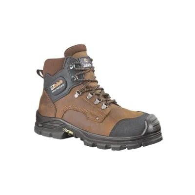 Image de JALLATTE Chaussures de sécurité Hautes Marron et Noire JALIROK SAS S3 CI Hi an HRO SRC 46 Marron/Noir