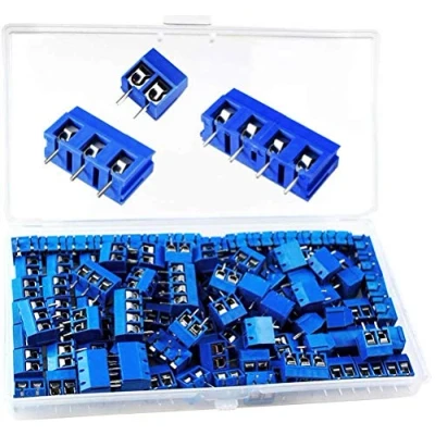 Image de PCB Bornier 100 Pièces à Visser 5mm Souder Connecteur / Connector 2 broches/3 broches/4 broches Pour DIY Circuit Imprimé( Arduino)