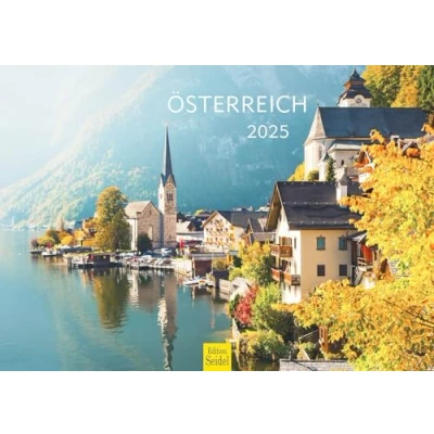 Image de Edition Seidel Calendrier mural Autriche 2025 de qualité supérieure Format A3 Europe Vienne Danube Alpes Carwendel Tyrol Styrie Carinthie