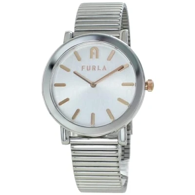Image de Montre Furla Minimal Shape, cadran argenté, acier inoxydable, quartz, 38 mm, accessoire de bijouterie, WW00003007L1 [Furla] Femme [Article] argenté