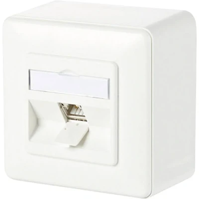 Image de Prise réseau montage apparent (en saillie) CAT 6a 1 port Metz Connect 130B11D10002 E blanc pur