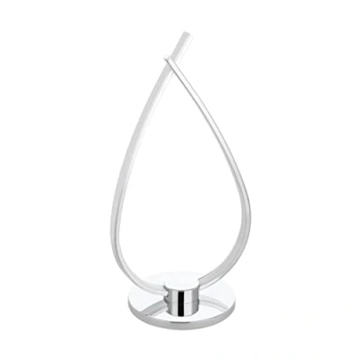 Image de Eglo lampe de chevet Roncade, table à poser en aluminium et plastique, aspect chromé, luminaire avec interrupteur