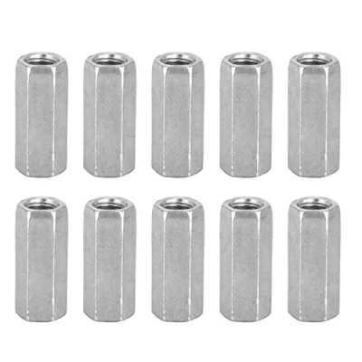 Image de 10 pcs M8 Long Rod Écrou Hexagonal En Acier Au Carbone Écrous À Vis Entretoise Manchon Fileté Attaches(M8*30)