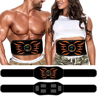 Image de Electrostimulateur Musculaire,Ceinture Abdominale Electrostimulation, 8 Modes 19 Niveaux pour Stimulateur Musculaire Femme Homme Entraînement Abdominal Rechargeable