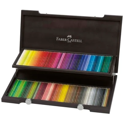 Image de Faber Castell 110013 Crayons de couleur Polychromos, dans un coffret en bois 120 pièces