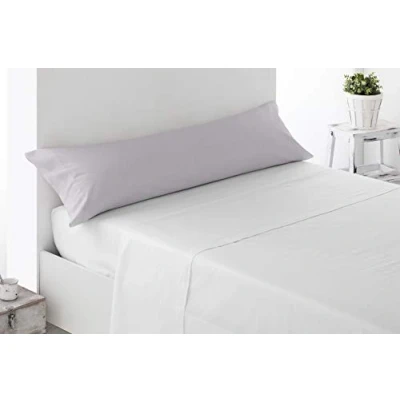 Image de Miracle Home. Taie d&#039;oreiller, Antipeeling, Douce et Confortable, 50% Coton Polyester. Ecru. 105 x 200 cm