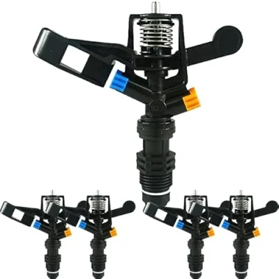 Image de Suinga 5 x Arroseur agricole Circulaire 1/2&quot;. 7 à 14 mètres. Débit de 0,76 1,68 m3/Heure. Pression Travail 1,5 4,0 Bar, Noir