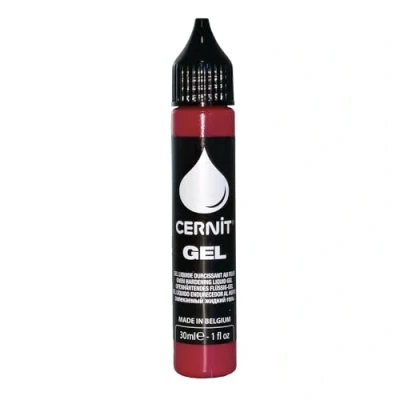 Image de CERNIT CE1500030400C Un flacon de Pâte polymère liquide Gel 30 ml à Modeler Cuire Couleur rouge