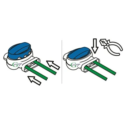 Image de Genisys Connecteur de câble Compatible Ambrogio ®, Pince Connexion réparation Fil pour Robot Tondeuse Zucchetti ® étanche Original 3M, Content:10x314