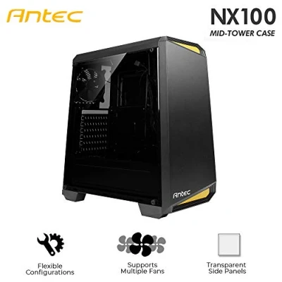 Image de Antec NX100 Midi Tower Noir, Jaune Neuf