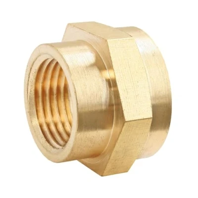 Image de SOMATHERM FOR YOU, Manchon laiton réduit double femelle 26/34 20/27 pour raccordements plomberie, compatible avec tous raccords laiton, étanchéité sur filet ou joint plat