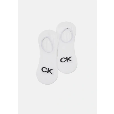 Image de Calvin Klein Underwear Footie HIGH CUT LOGO 2 PACK Socquettes, Homme, Taille: 43 46, White