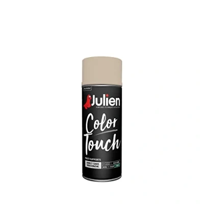 Image de Julien Peinture Aérosol Intérieure et Extérieure Color Touch en Phase Aqueuse Ivoire Satin 400ml