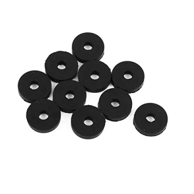 Image de sourcing map 10pcs Rondelle Plate Joint Torique en Caoutchouc pour Tuyau Robinet Passe fil 4 x 13 3mm