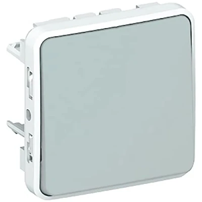Image de Legrand 069511 Interrupteur ou Va et Vient Étanche Plexo Composable IP55, 10AX, 250V, Gris