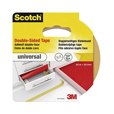 Image de 3M Scotch Ruban Adhésif Universel Double Face 50 mm x 20 m 1 Rouleau