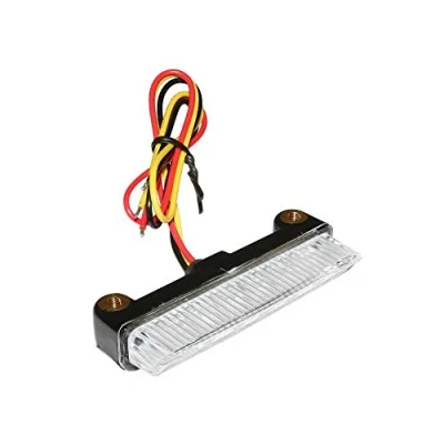 Image de FEU AR UNIVERSEL REPLAY A LEDS BARETTE TRANSPARENT NOIR AVEC STOP (6 ROUGES) HOMOLOGUE CE