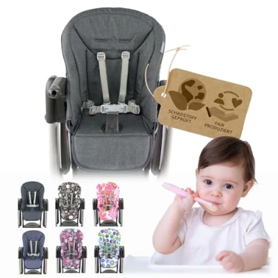 Image de BAMBINIWELT Housse de coussin rechange pour Peg Perego Tatamia (gris foncé chiné)