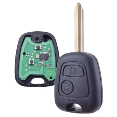 Image de ANGOFIZ Clé Vierge ID46 Electronique à Programmer Compatible avec Citroen Berlingo Picasso Saxo Xsara Peugeot Partner Expert+Vis +Lame SX9 Télécommande Distance Testée