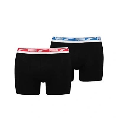 Image de PUMA Everyday Multi Logo Boxer 2 Unités XL, Combo Bleu Marine, XL