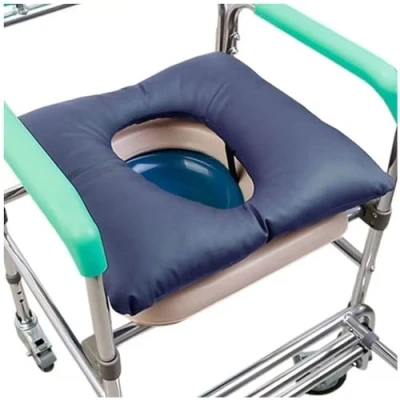 Image de Coussins De Chaise Percée, Coussin Anti escarres en Forme Carré Imperméable à l&#039;eau PU pour Personnes âgées Portatif Fauteuil Roulant Soutien