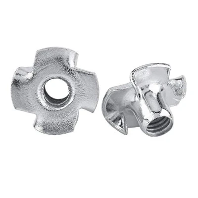 Image de Ecrous en T 4 Griffes Acier Zingué pour Travail du Bois Meubles(M5 x 50pcs)