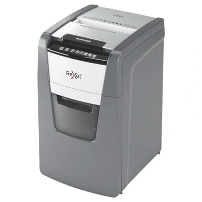 Image de Rexel Optimum 2020130XCH AutoFeed+ 130X Destructeur de documents automatique 130 feuilles Niveau sécurité P4 Coupe croisée pour petits bureaux 44 l