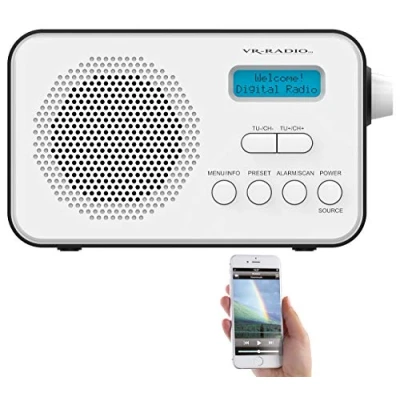 Image de Radio Mobile numérique Dab+ / FM 8 W avec Fonctions Bluetooth 5.0 et réveil DOR 215 [VR Radio]