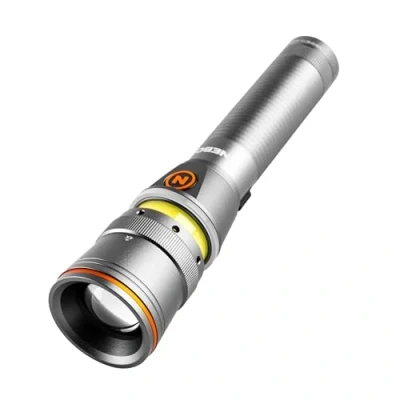 Image de NEBO Franklin Twist NEB WLT 0024 G Lampe de poche travail à DEL rechargeable 400 lumens avec 6 modes d&#039;éclairage base magnétique Noir