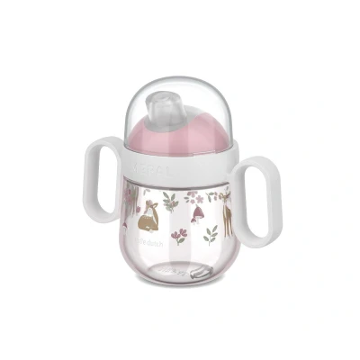 Image de Mepal 108017065406 Tasse Anti Goutte Mio Little Dutch, Étanche, Couvercle Transparent pour une Utilisation en Déplacement, Poignées à Prise Facile, Bec Verseur Souple, 200 ml, Fairy Garden