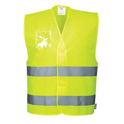 Image de Portwest Gilet HV avec porte badge double entrée, Couleur: Jaune, Taille: L/XL, C475YERL/XL