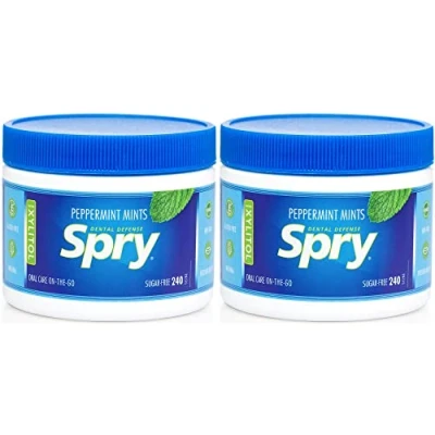 Image de Xlear Spry Power Peppermint Mints, 240 Count (Pack of 2) by