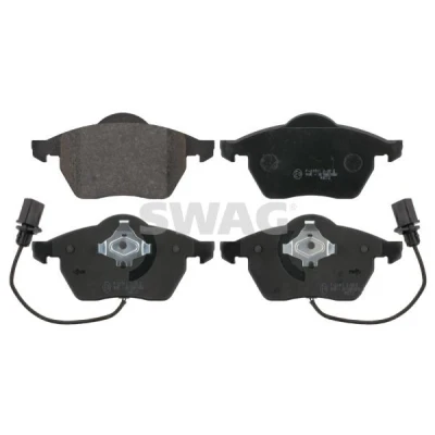 Image de SWAG 30 91 6447 Jeu de plaquettes frein Essieu Avant contact signal d&#039;usure inclus avec clip piston AUDI: A6 C6 Avant, A4 B7