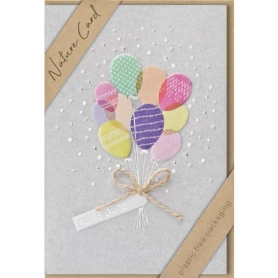 Image de bsb Carte de vœux en forme ballon nature Cartes d&#039;anniversaire durables avec enveloppe pour hommes et femmes 11,5 x 17 cm