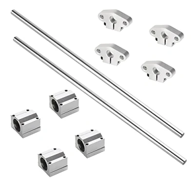 Image de iYueMps 2 Set 500mm Tige Linéaire 8mm Diamtre En Acier Inoxydable Guide avec Support Horizontal + Roulement à Billes de Mouvement Trousse Pour Imprimante 3D CNC DIY