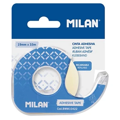 Image de Milan Blister distributeur ruban adhésif transparent 19 x 33 m bleu