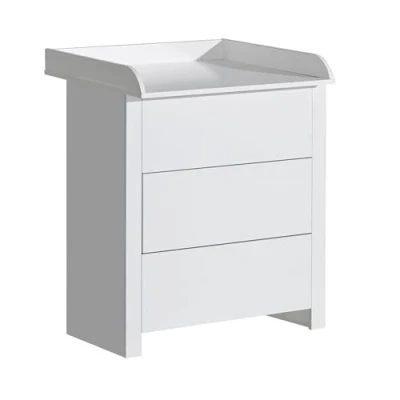 Image de ATB Commode avec Table à Langer pour Chambre Bebe Basic Evolutif sur Pied Bébé Compacte Enfant Meuble de Rangement Evolutive 3 Tiroirs Réalise Un Ensemble Lit